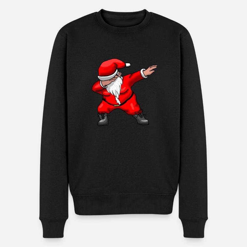 Santa Dab - Männer Premium Bio Pullover - Schwarz