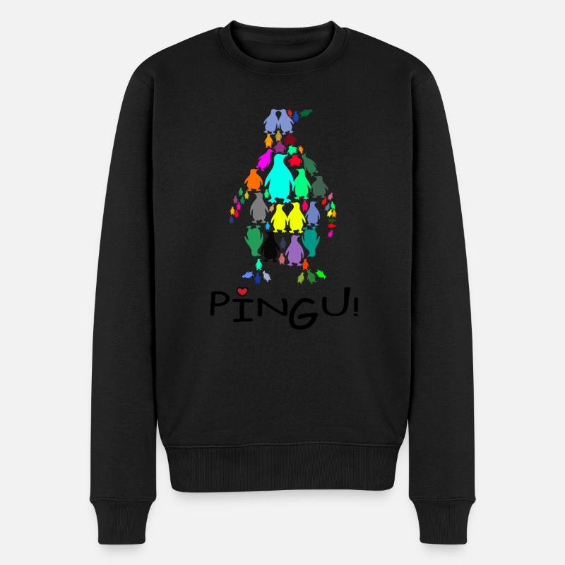 Pingouins dans le pingouin - Pull Premium bio Homme - noir