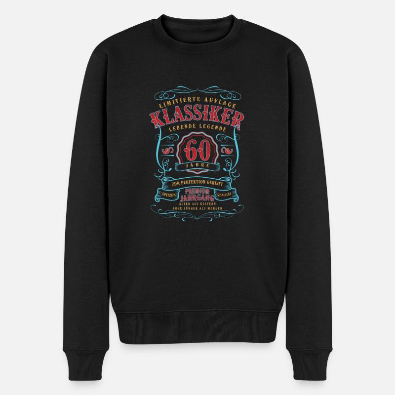 60ème anniversaire - classique 60 ans - Pull Premium bio Homme - noir