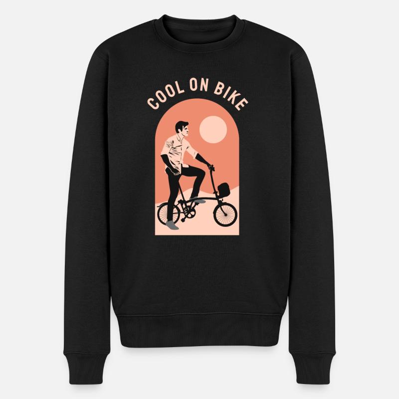 Cool vélo pliant de banlieue, Brompton London UK - Pull Premium bio Homme - noir