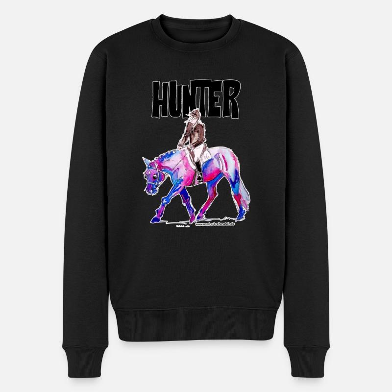 Hunter II - Männer Premium Bio Pullover - Schwarz