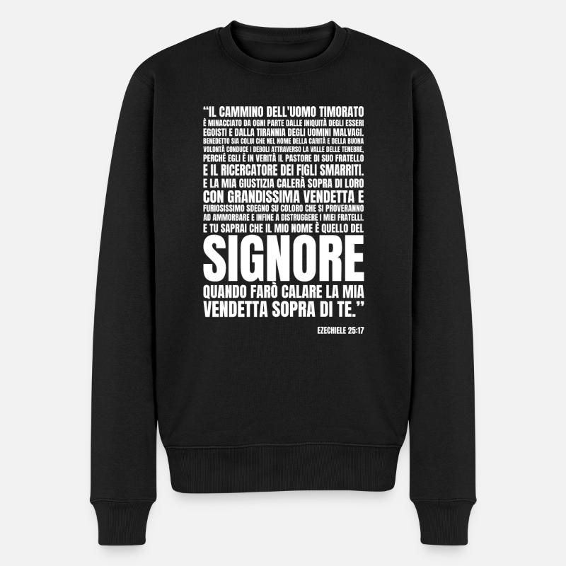 Hesekiel 25:17 - Männer Premium Bio Pullover - Schwarz