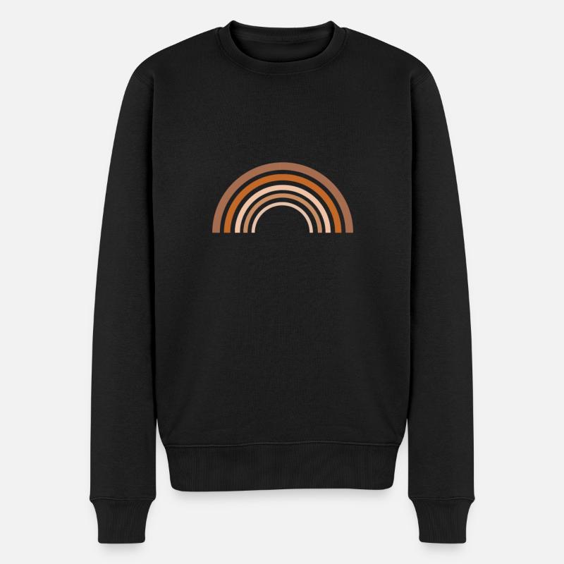 Erdig getönten Regenbogen - Männer Premium Bio Pullover - Schwarz