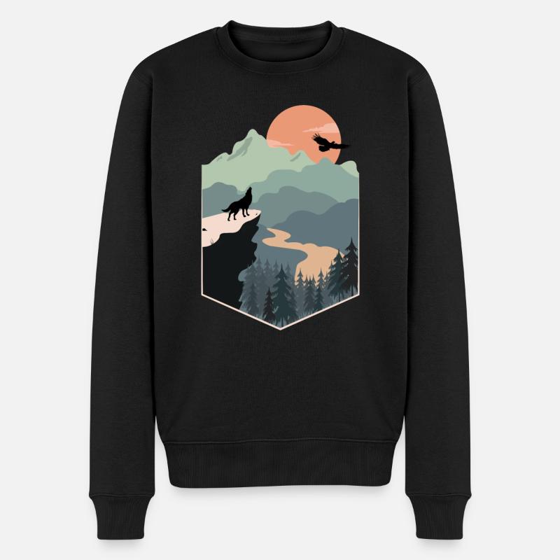 Endless Landscape - Pull Premium bio Homme - noir