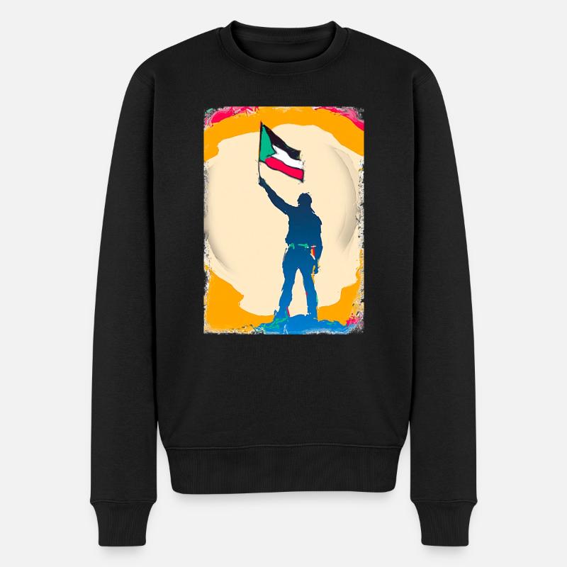 Palestine Drapeau Vies Comptent P7 - Pull Premium bio Homme - noir
