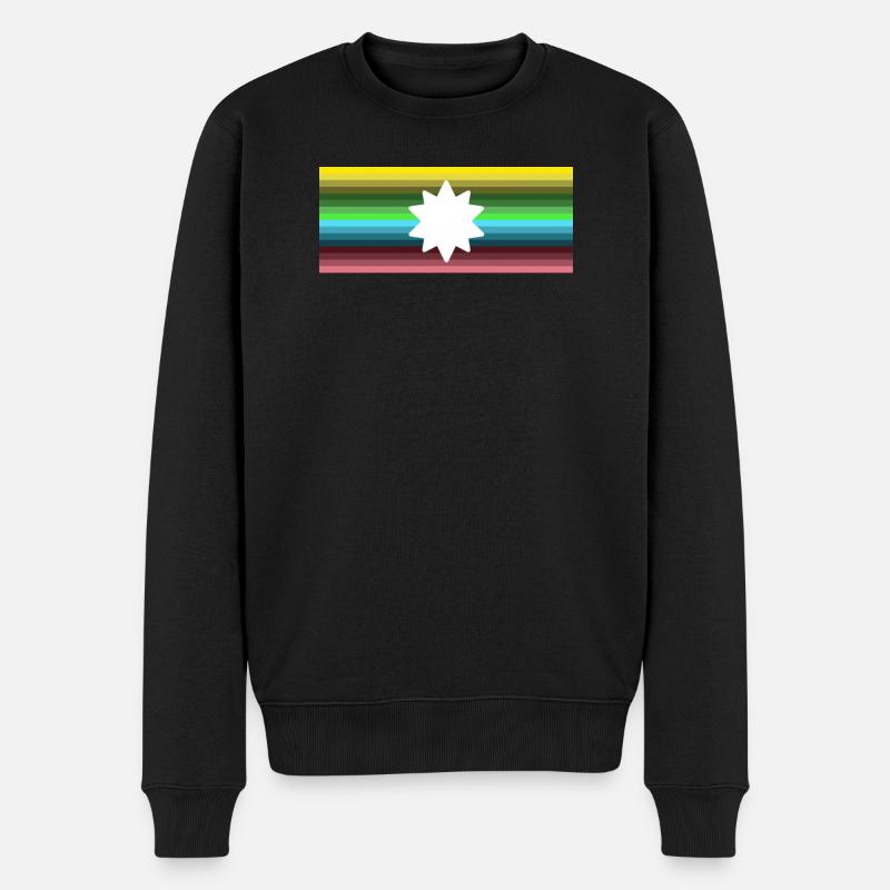 Flagge - Männer Premium Bio Pullover - Schwarz