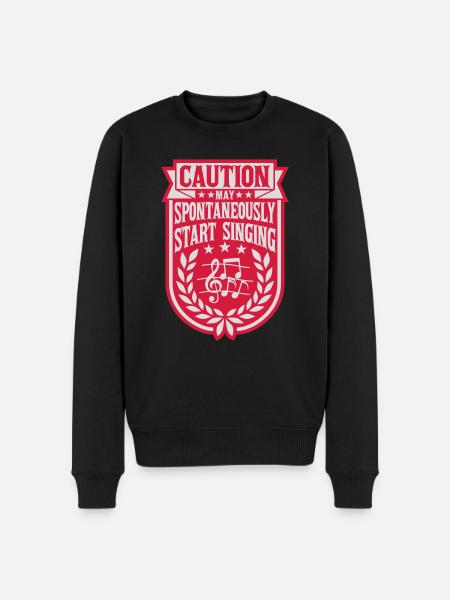 may spontaneously start singing - Men's Premium Organic Jumper - black