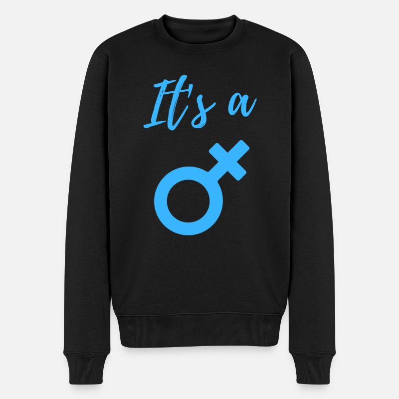 Annonce de bébé - Garçon - Grossesse - Pull Premium bio Homme - noir