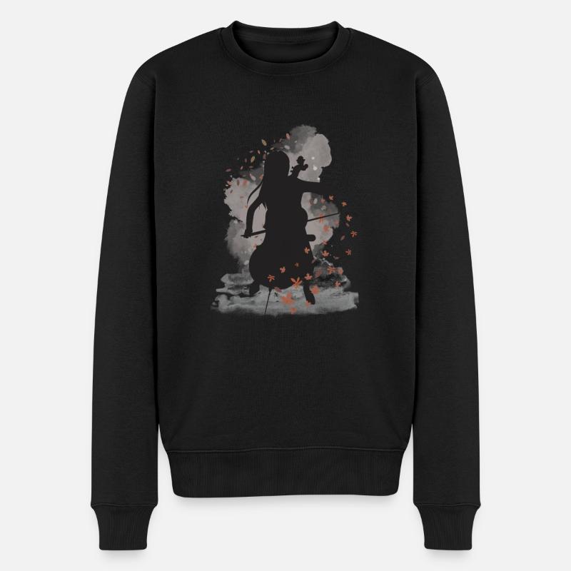 Violoncelle, violoncelle, musique, mercredi, série - Pull Premium bio Homme - noir