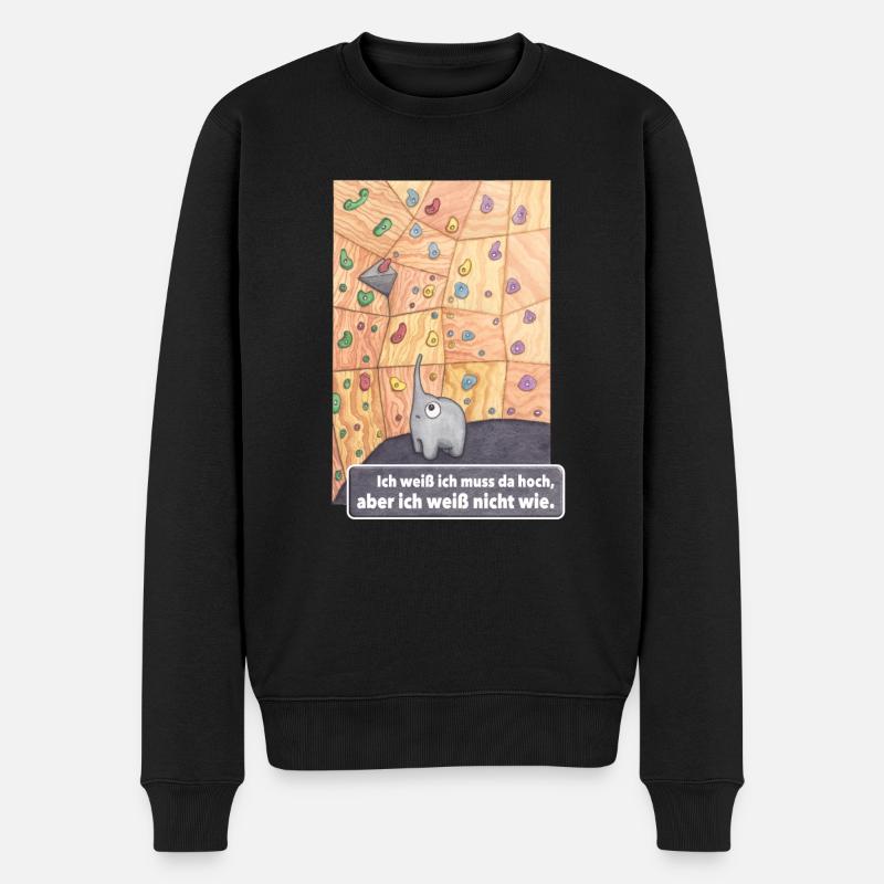 Bouldern Geschenk Geburtstag - Männer Premium Bio Pullover - Schwarz