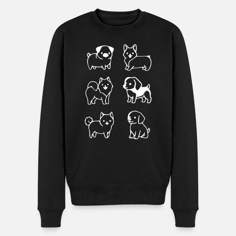Hund Dog - Männer Premium Bio Pullover - Schwarz