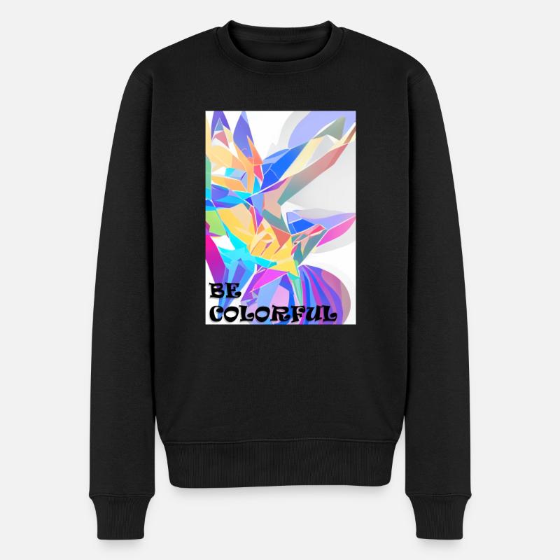 Be Colorful - Männer Premium Bio Pullover - Schwarz