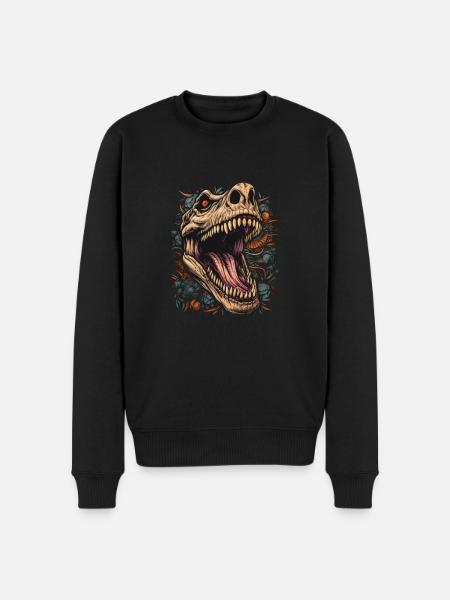 Scary dinosaur - Men's Premium Organic Jumper - black