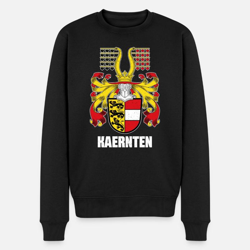 Carinthie Autriche drapeau armoiries Lion - Pull Premium bio Homme - noir