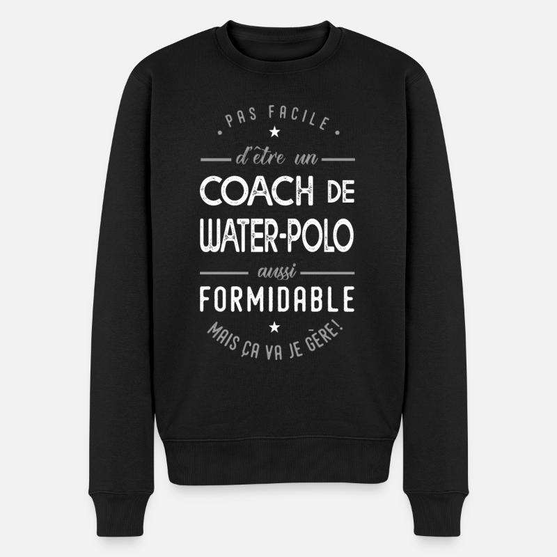 coach water polo formidable cadeau sport piscine - Pull Premium bio Homme - noir