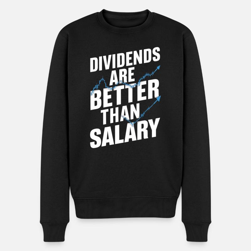 Dividenden statt Gehalt - Männer Premium Bio Pullover - Schwarz