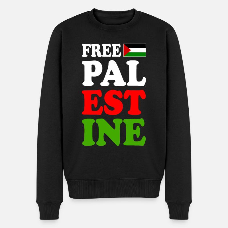 Free palestine - Pull Premium bio Homme - noir