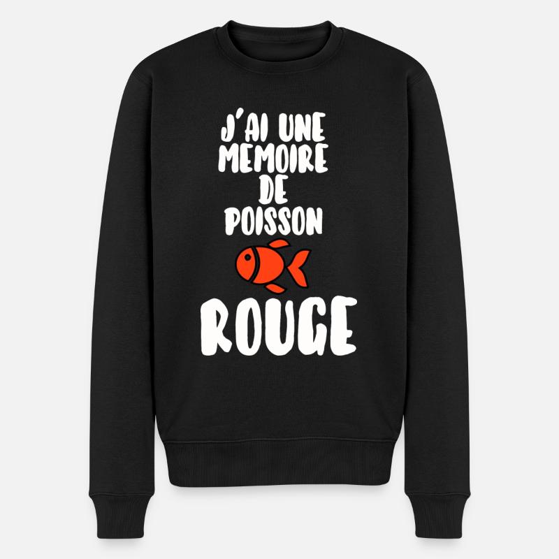 Mémoire de poisson rouge - Pull Premium bio Homme - noir