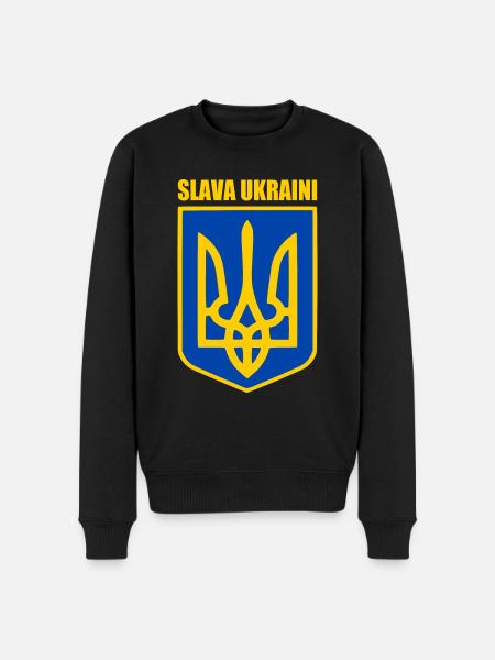 Slava ukraini - Men's Premium Organic Jumper - black