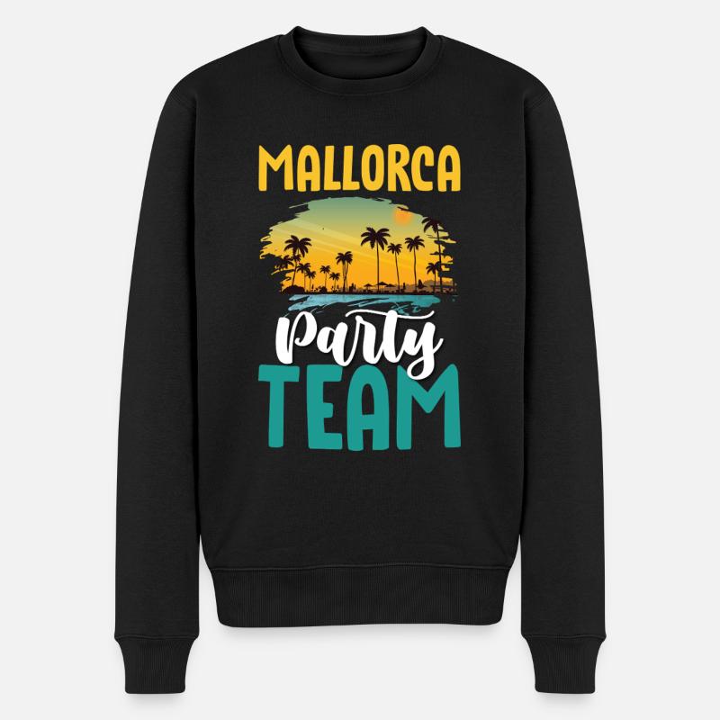 Mallorca Party Team - Männer Premium Bio Pullover - Schwarz
