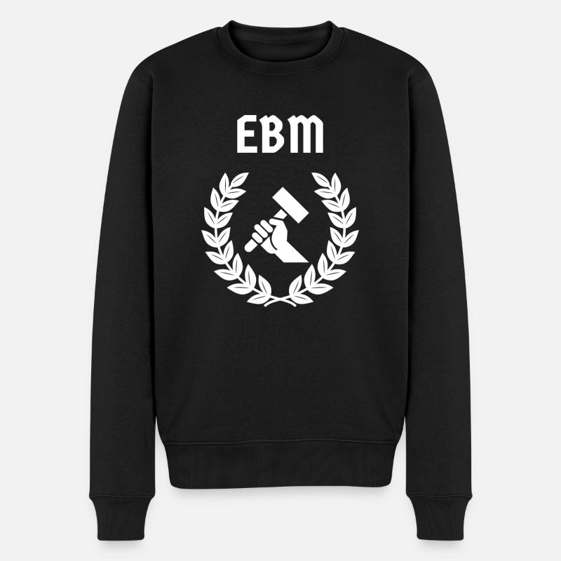EBM Electronic Body Music mit Hammer und Hand - Männer Premium Bio Pullover - Schwarz