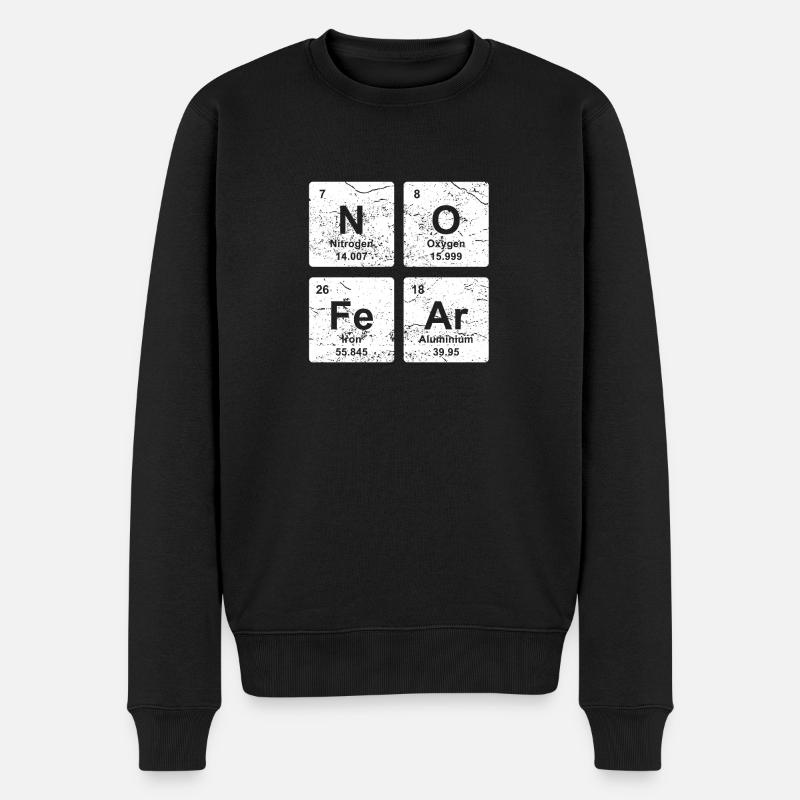 No Fear chemische Elemente Chemie Shirt Geschenk - Männer Premium Bio Pullover - Schwarz