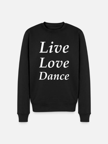 Live Love Dance - Men's Premium Organic Jumper - black