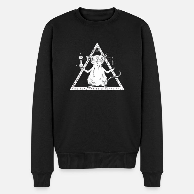 "The Real Martyr Of Human Race" - Männer Premium Bio Pullover - Schwarz