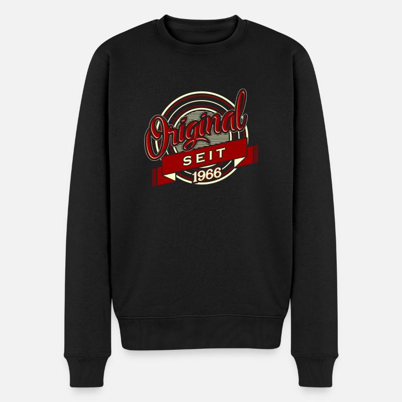 Geburtstag Shirt · Geburtstag · Original 1966 - Männer Premium Bio Pullover - Schwarz