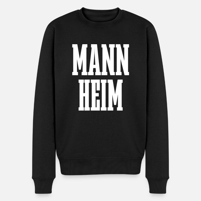Mannheim - Männer Premium Bio Pullover - Schwarz