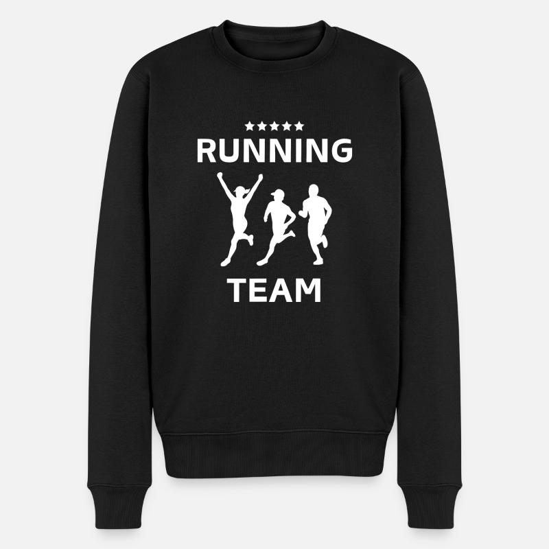 Running Team - Männer Premium Bio Pullover - Schwarz