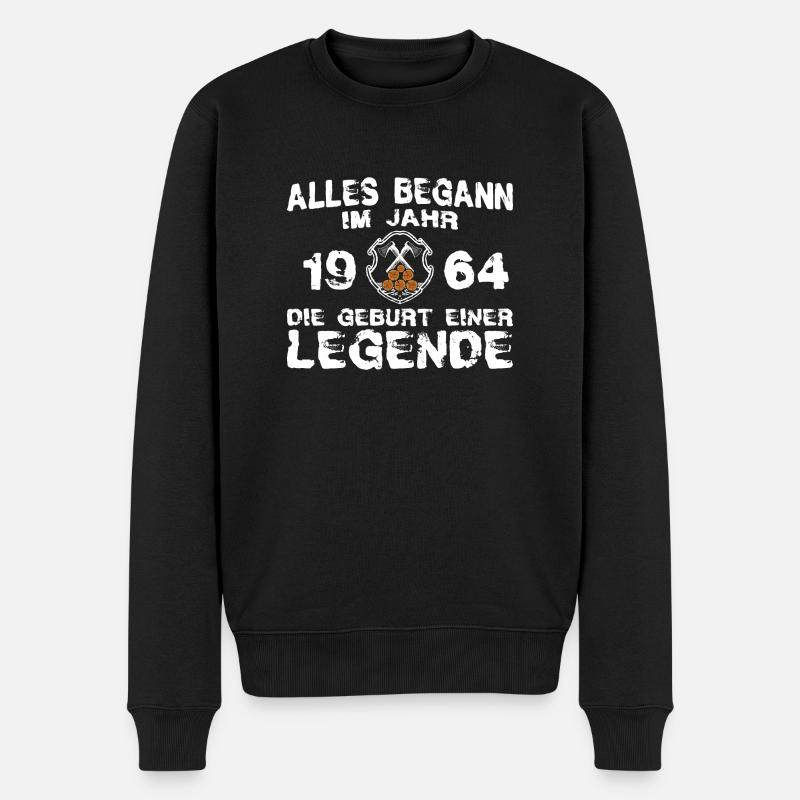 Holz Legende 1964 - Männer Premium Bio Pullover - Schwarz