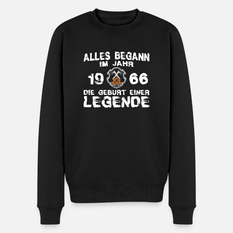 Holz Legende 1966 - Männer Premium Bio Pullover - Schwarz