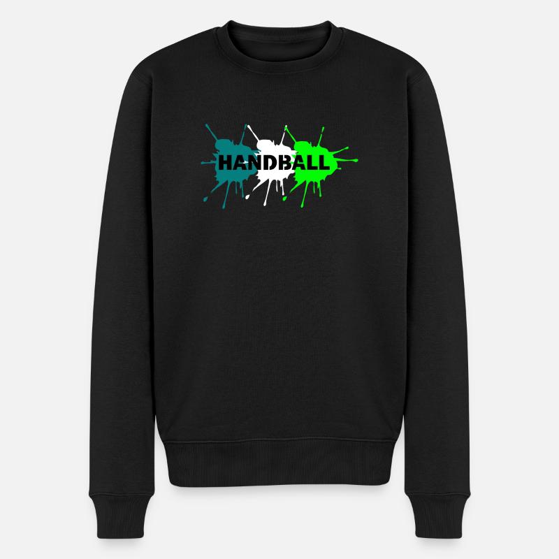 Lustiges Handball Tshirt Spruch Geschenk Männer - Männer Premium Bio Pullover - Schwarz