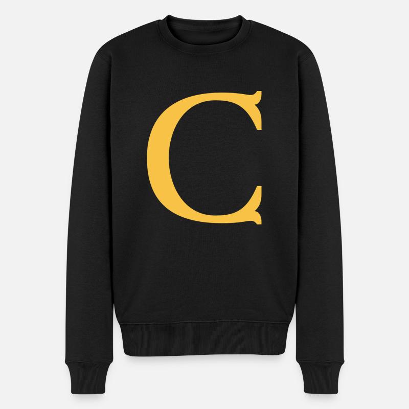 C - Männer Premium Bio Pullover - Schwarz