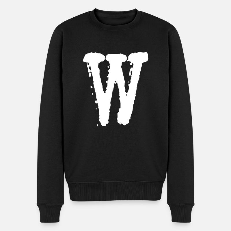 W - Männer Premium Bio Pullover - Schwarz