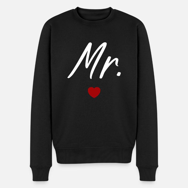 Herr - Männer Premium Bio Pullover - Schwarz