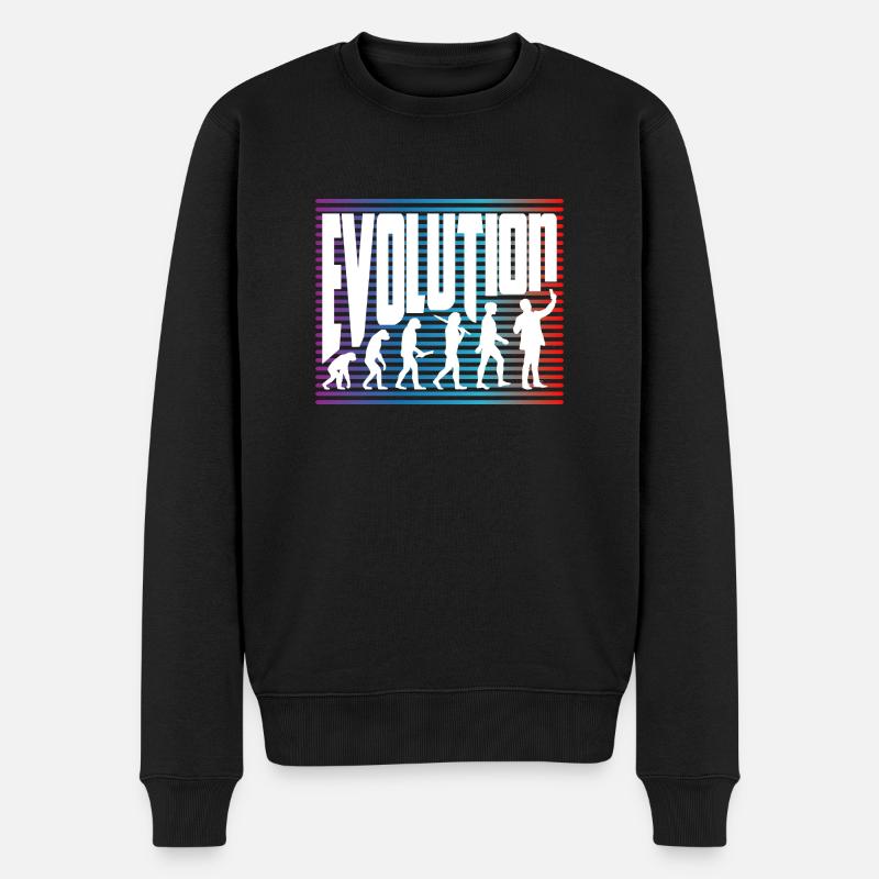 evolution - Men's Premium Organic Jumper - black
