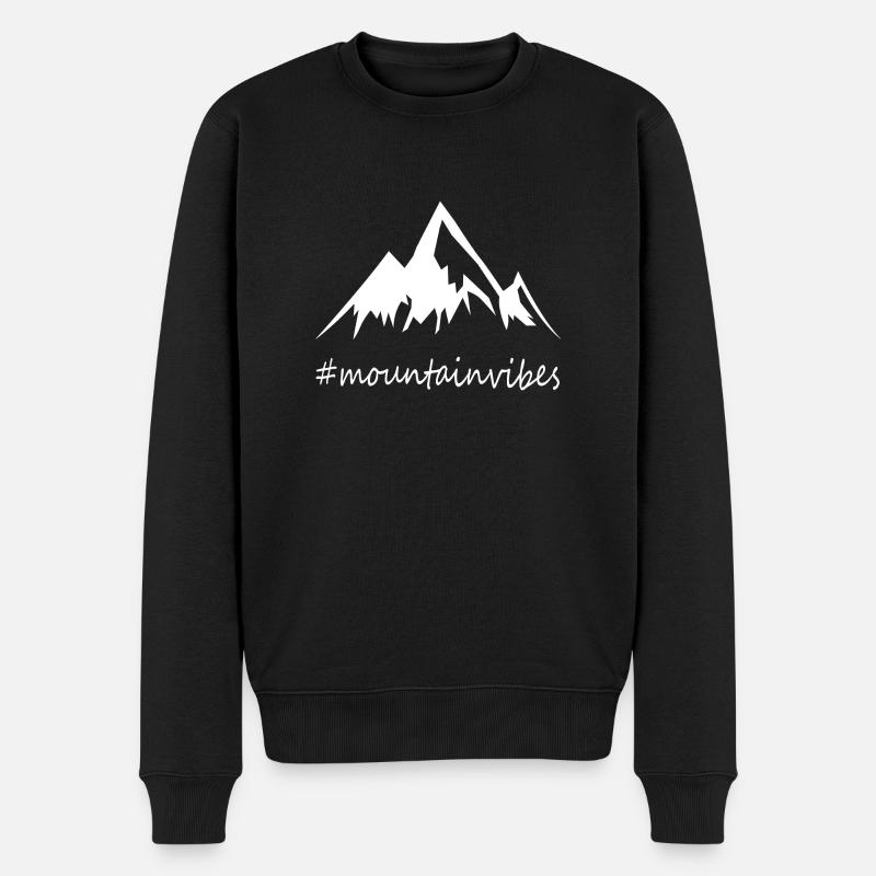 mountains - Männer Premium Bio Pullover - Schwarz