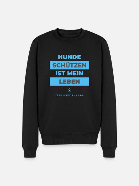 hunde schutz leben - Männer Premium Bio Pullover - Schwarz