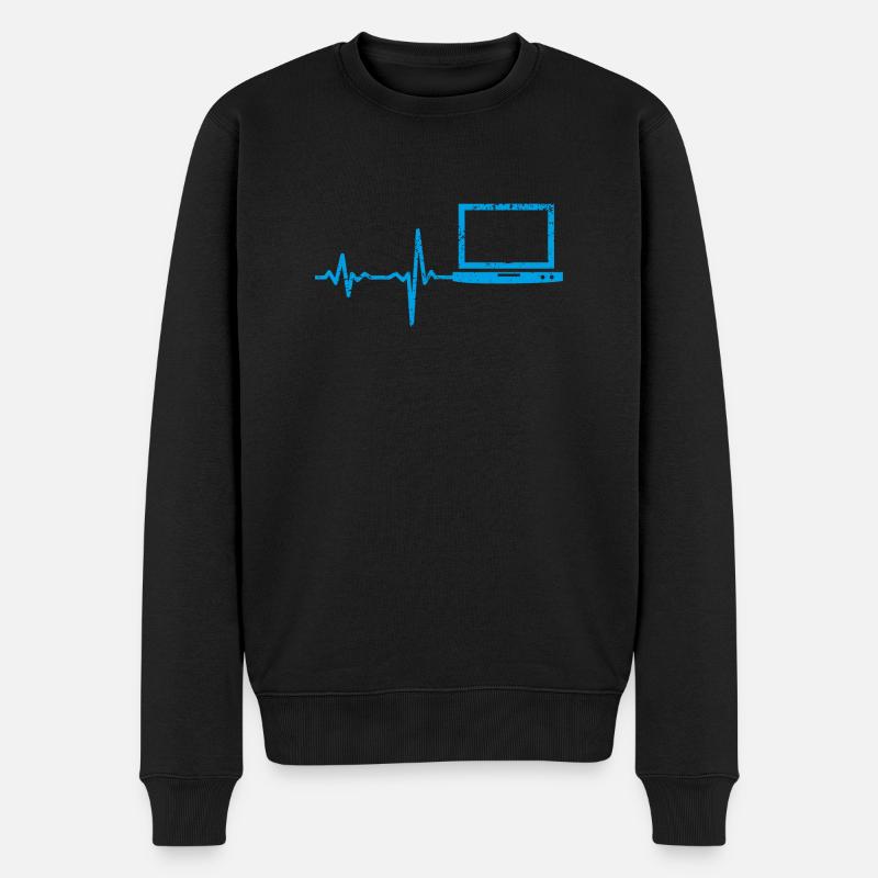 Cadeau Heartbeat Notebook PC - Pull Premium bio Homme - noir
