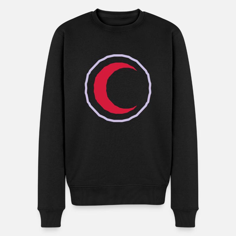 Roter Halbmond Red Crescent - Männer Premium Bio Pullover - Schwarz