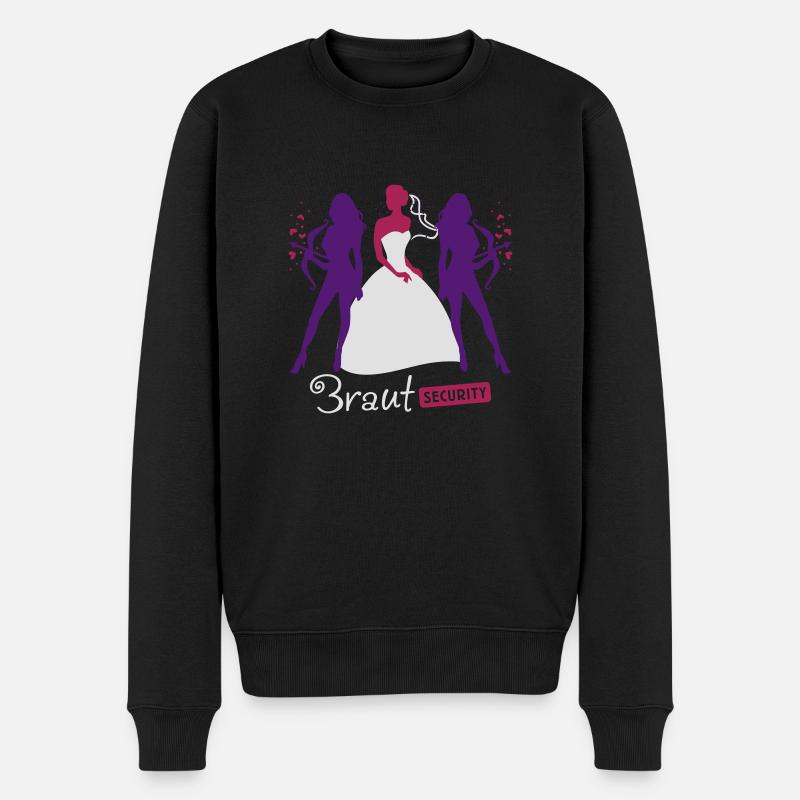 Braut Security 3C - Männer Premium Bio Pullover - Schwarz