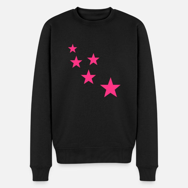 stars - Männer Premium Bio Pullover - Schwarz