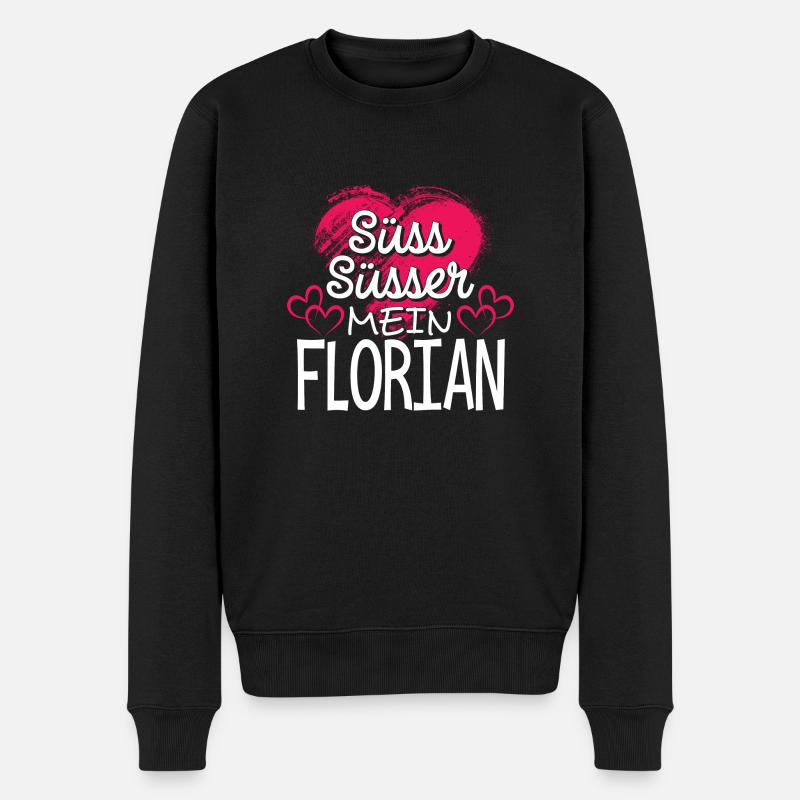 FLORIAN - süss - Männer Premium Bio Pullover - Schwarz