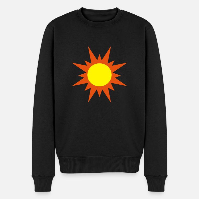 Sonne - Männer Premium Bio Pullover - Schwarz
