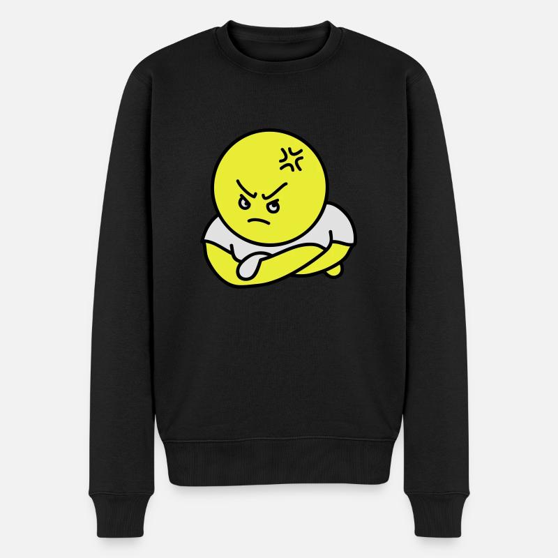 Offended Toon - Männer Premium Bio Pullover - Schwarz