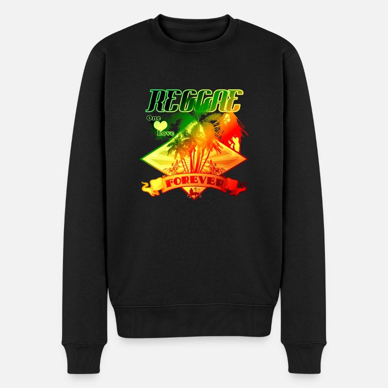reggae forever - Pull Premium bio Homme - noir