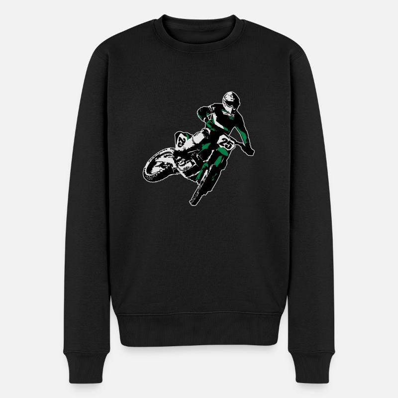 MotoCross - Pull Premium bio Homme - noir