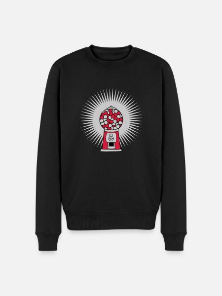 Strahlen Kaugummi Spender - Männer Premium Bio Pullover - Schwarz